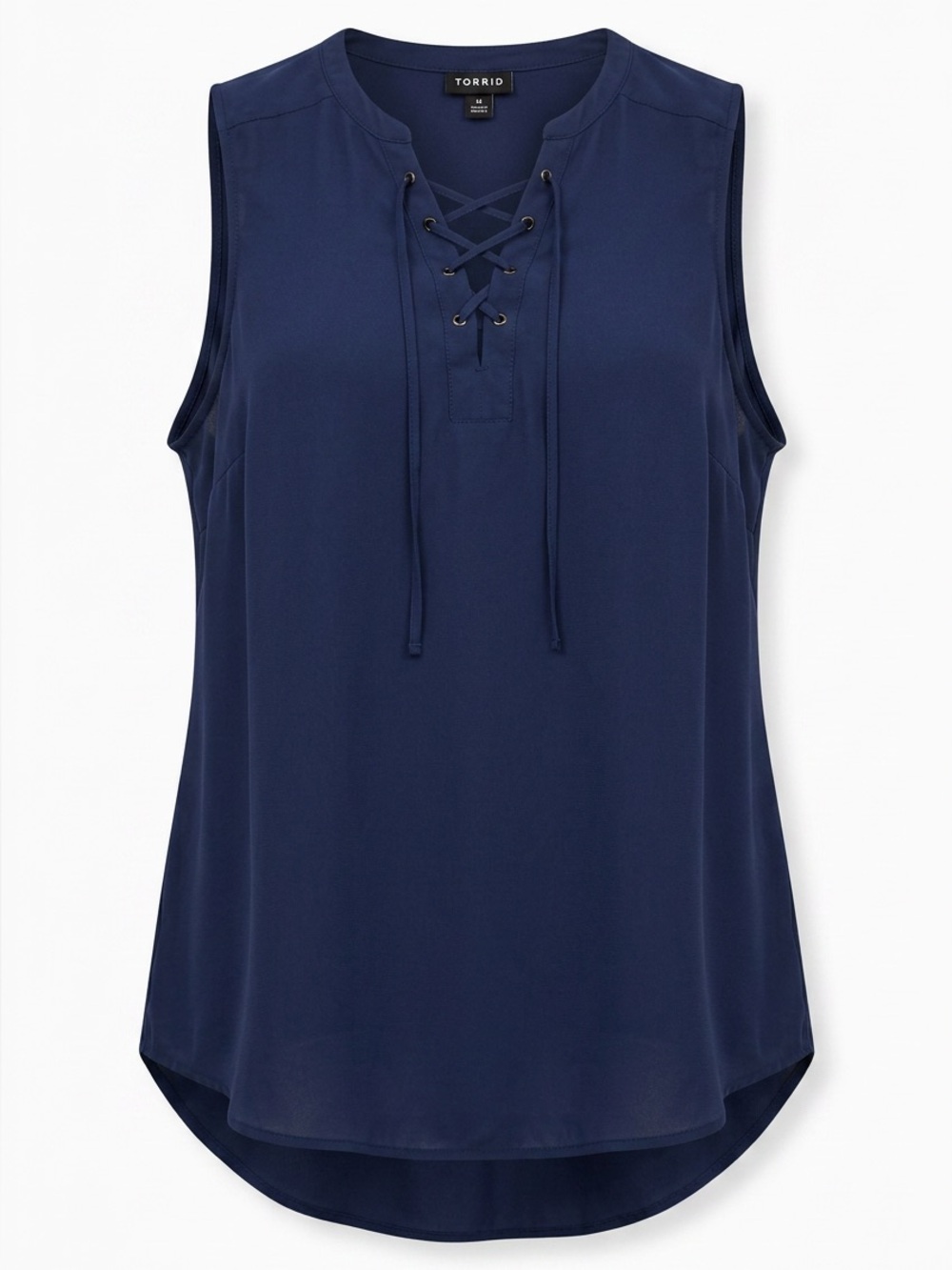 torrid Navy Lace-Up Camisole Top